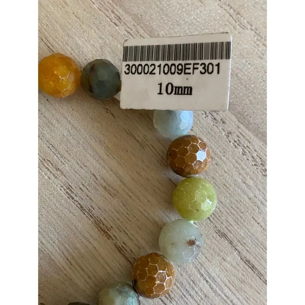 Jade Beaded Bracelet NEW 10 mm Earth tones 10mm - Picture 3 of 7
